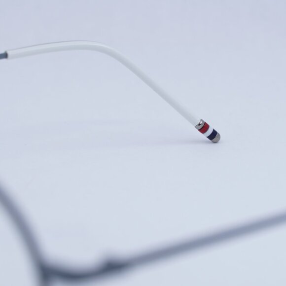 Thom Browne TB108 BGRYSLV50 Round Eyeglasses 50mm – Grey/Silver - Picture 6 of 10